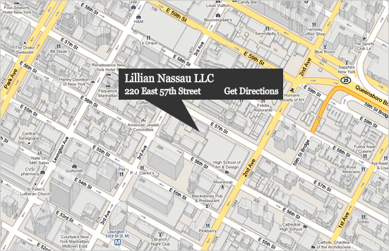 Lillian Nassau LLC - Gallery Location Map