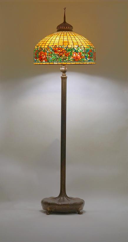 Tiffany Studios   Peony Border  Senior Floor Lamp 2