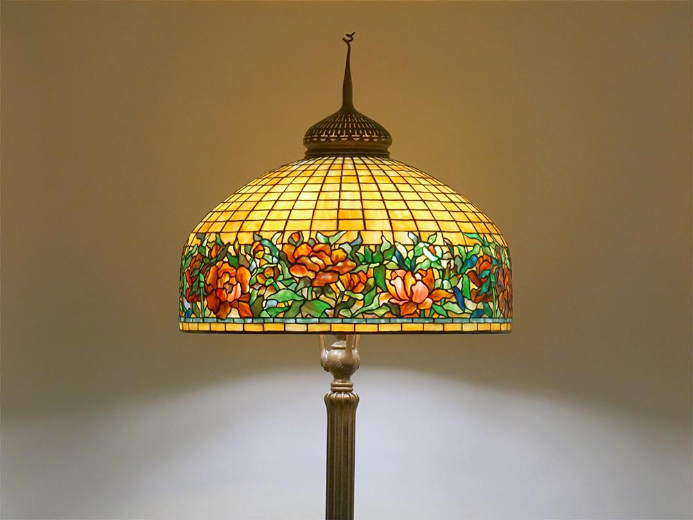 Tiffany Studios   Peony Border  Senior Floor Lamp 1