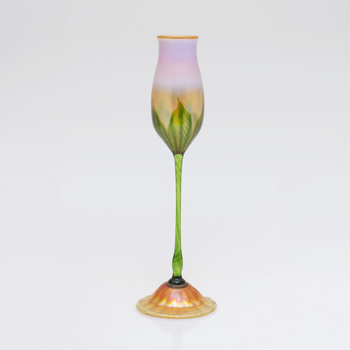 Tiffany Favrile Glass  Flower Form Vase 1