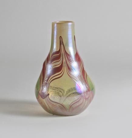 Tiffany Favrile Glass  Early Decorated Vase 2