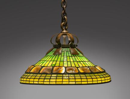 Tiffany Studios  Turtle Back Border Hanging Shade 1