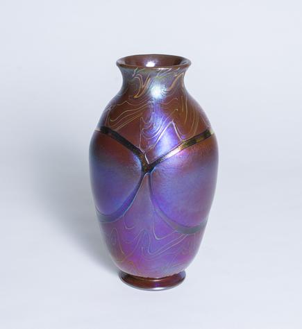 Tiffany Favrile Glass  Blown Out Vase 1