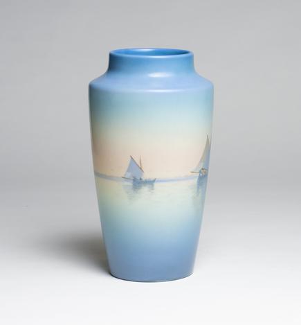 Carl Schmidt for Rookwood Pottery  Vellum Harbor Vase 2