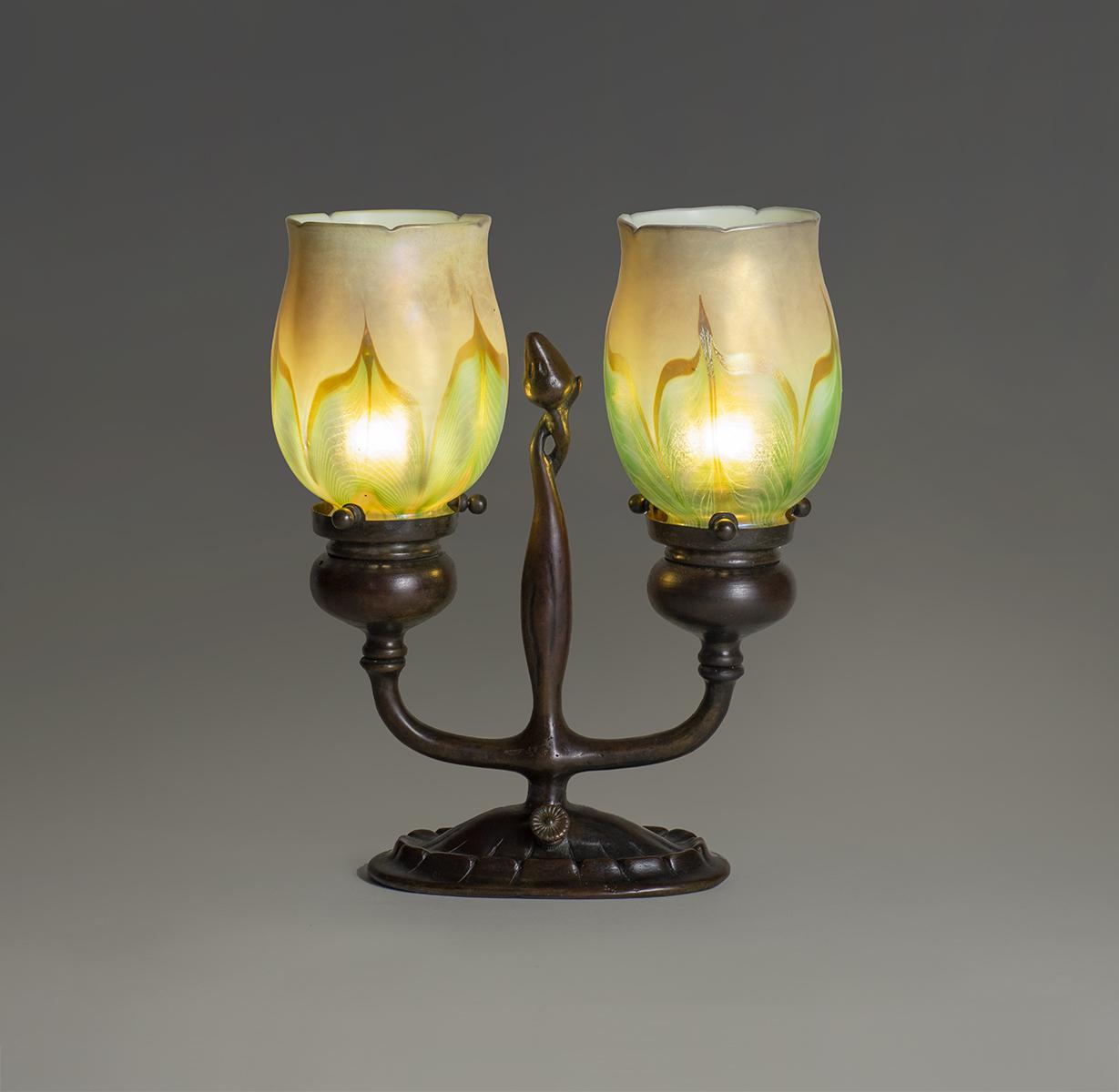 Tiffany Studios  Electrified Candelabrum 1