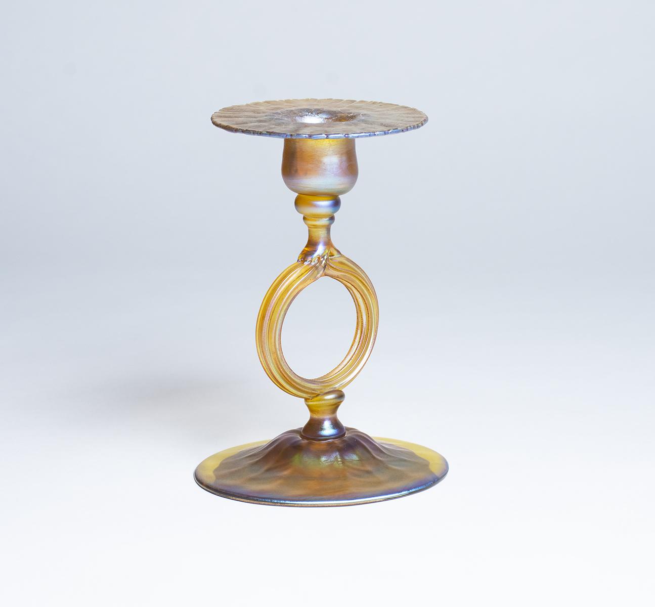 Tiffany Favrile Glass  Candlestick 1