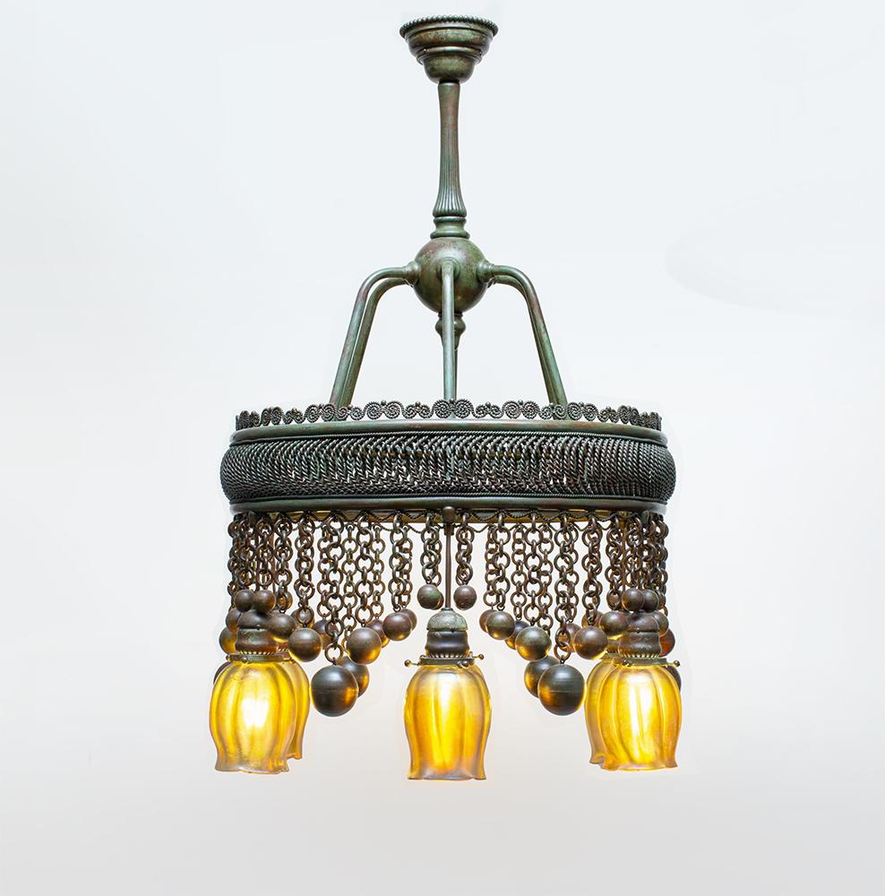 Tiffany Studios  6-Light Moorish Ceiling Fixture 1