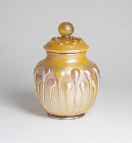 Tiffany Favrile Glass  Covered Jar 1