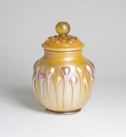 Tiffany Favrile Glass  Covered Jar 2