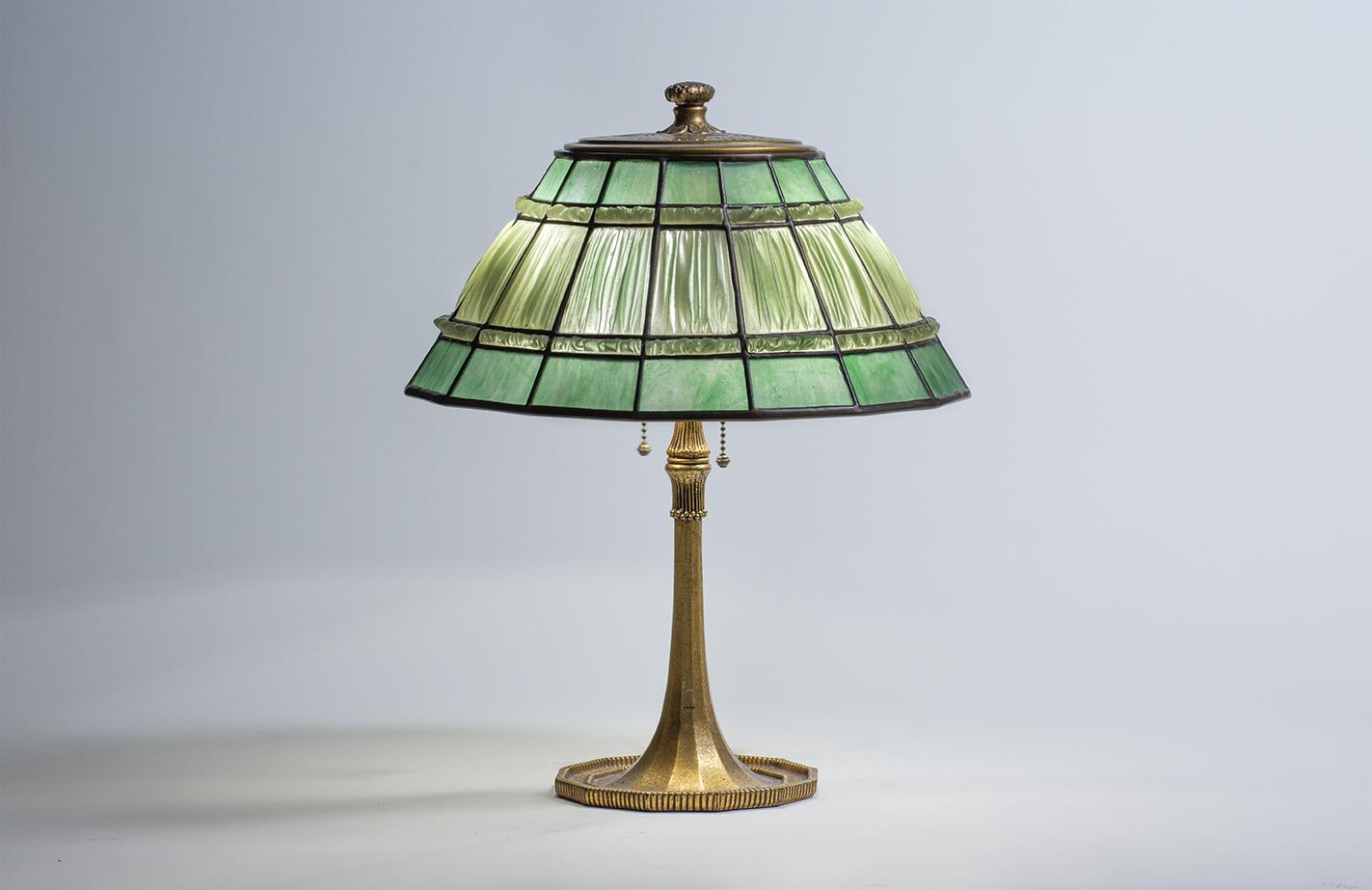 Tiffany Studios  Linenfold Table Lamp 1