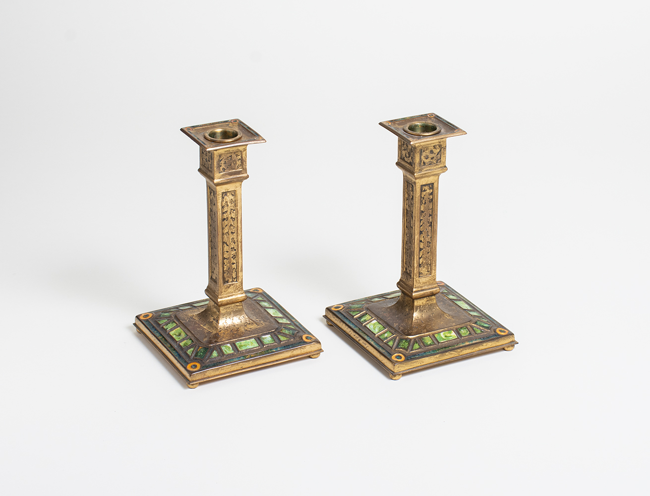 Louis C. Tiffany Furnaces Inc.  Art Deco Candlesticks 1