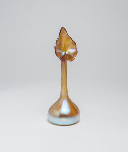 Tiffany Favrile Glass  Miniature Jack-in-the-Pulpit Vase 1