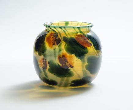 Tiffany Favrile Glass  Nasturtium Paperweight Vase 1