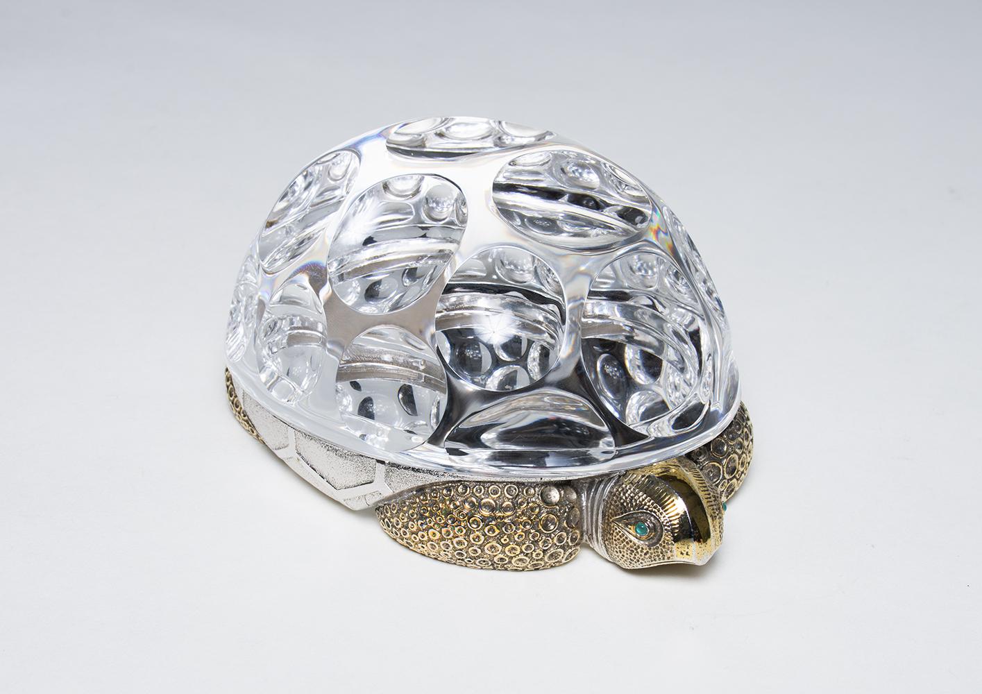 Paul Schulze for Steuben  Crystal and Vermeil Turtle 1