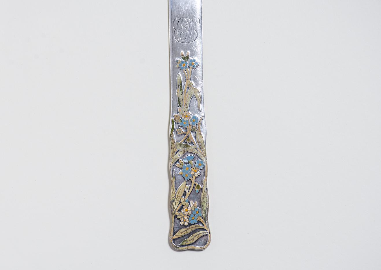 Tiffany & Co.  Sterling Silver and Enamel Paper Knife 2